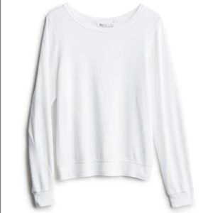 NWT crisp white Wildfox Sweatshirt Sz L